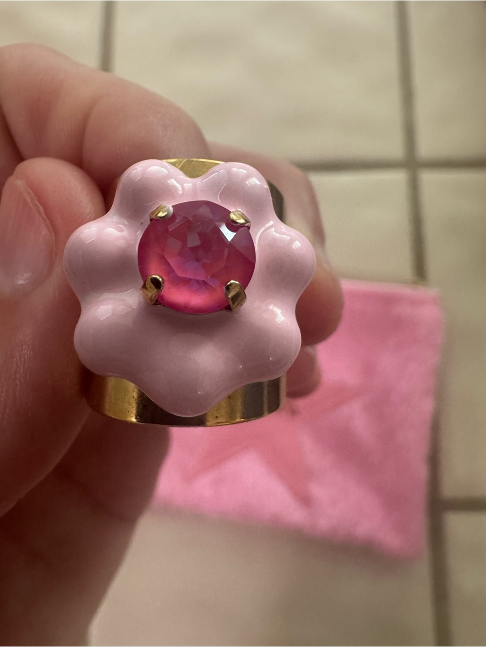 Tova Nerissa Pink Riselune Ring - Picture 3 of 6